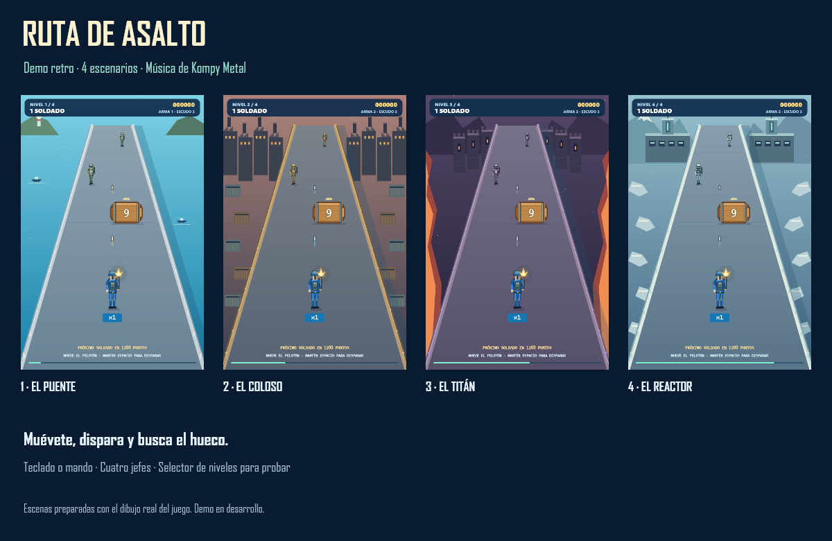 Los cuatro escenarios de Ruta de asalto